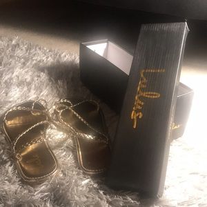 Lulus Mirela Gold Sandal